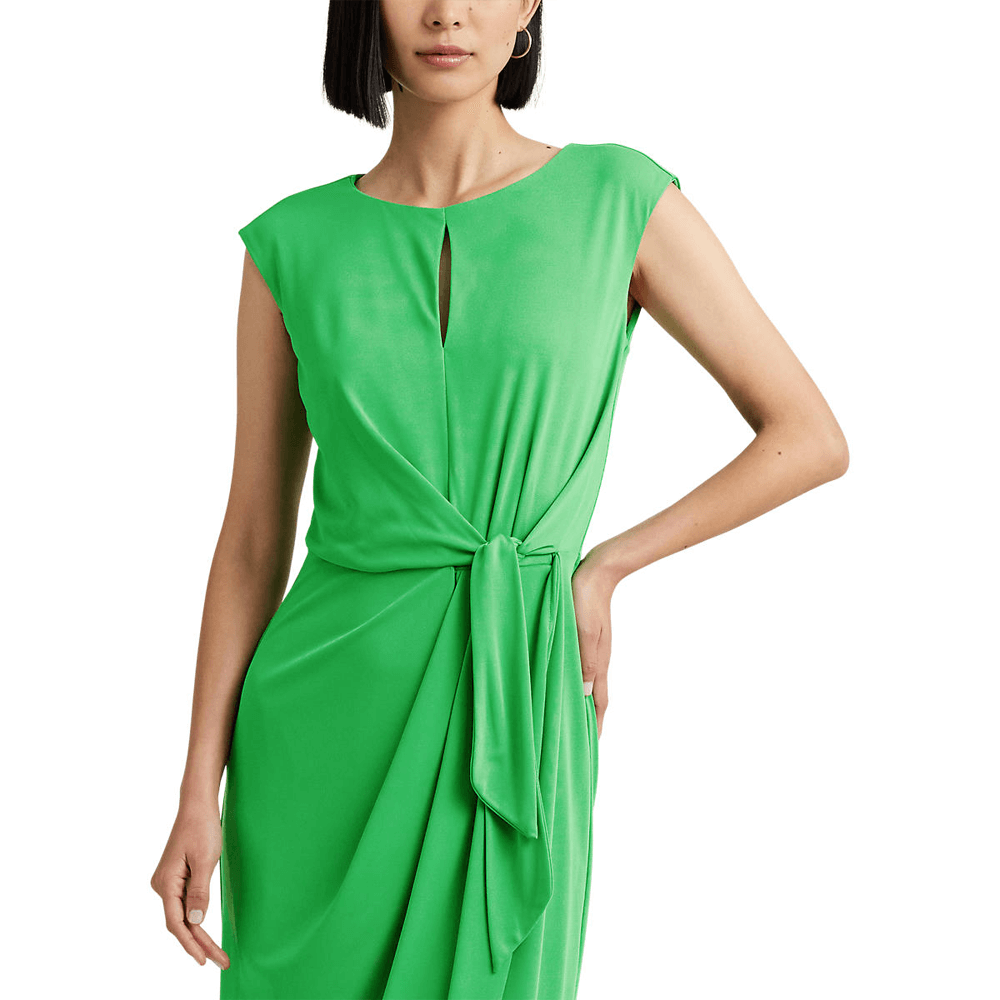 Ralph lauren green wrap on sale dress